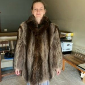 Real Racoon fur coat